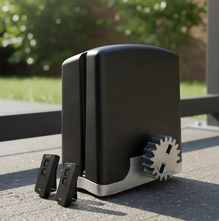 Motor eléctrico para portón corredizo con sus controles